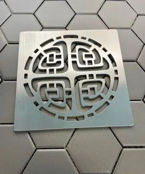 Celtic Shower drain brushed stainless steel