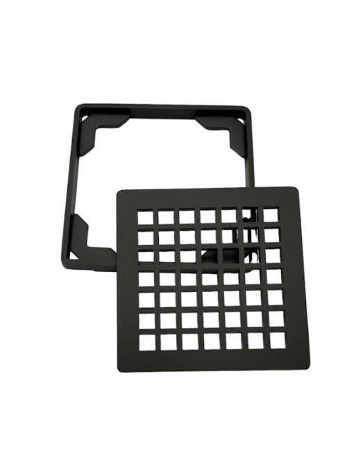 Geometric No. 7, Wedi and Frame, Matte Black, Designer Drains