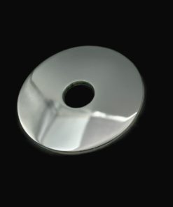 Round escutcheon plate polished stainless steel