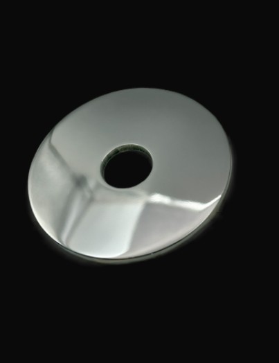 Round escutcheon plate polished stainless steel