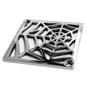 Nature Spider Web square shower drain replacement for Schluter Kerdi by Designer Drains