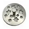 Maple Leaves Kitchen Sink Strainer brushed stainless steel