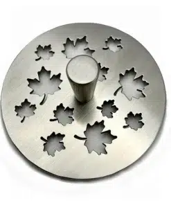 Maple Leaves Kitchen Sink Strainer brushed stainless steel