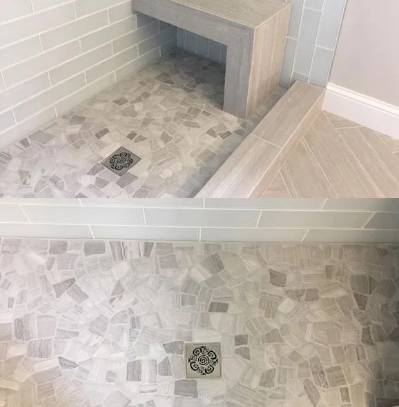 Cholollan square shower drain install