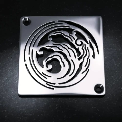 3.65 square shower drain schluter replacement nami design polished stainless steel black tile
